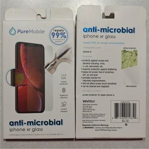 Anti-Microbial iPhone Glass Screen Protector - (2 pack)